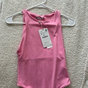 Zara pink bodysuit medium nwt